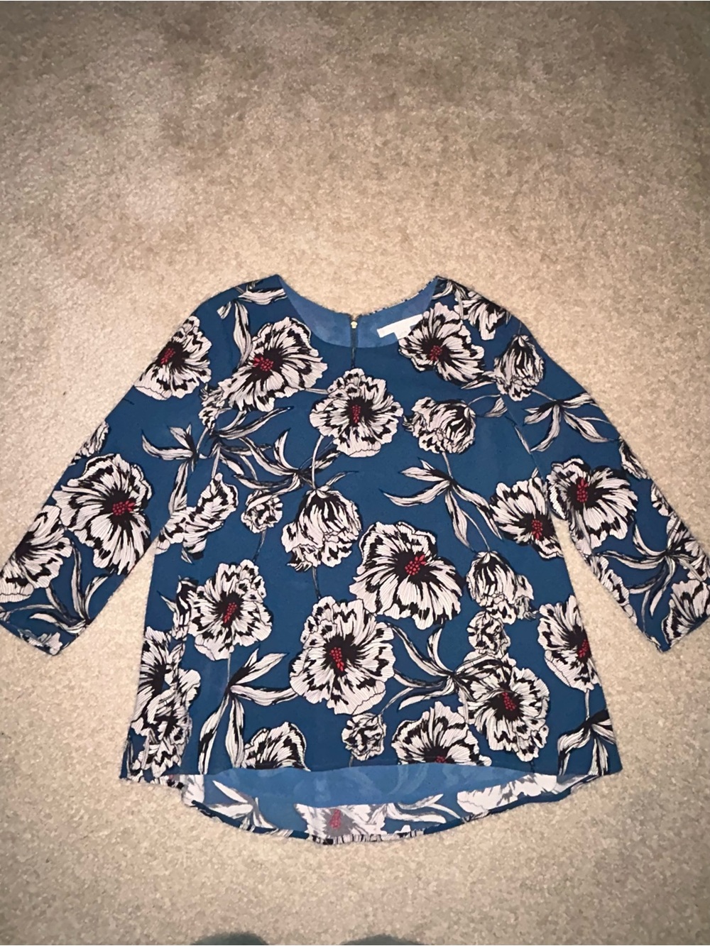 Cooper and Ella' Blue Floral Swing Top